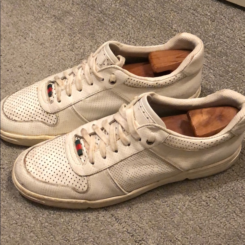 Gucci White Shoes.